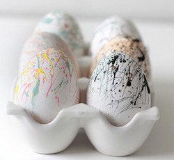 Paint Splatter easter egg decorating idea