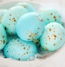 Gold Speckled blue Eggs