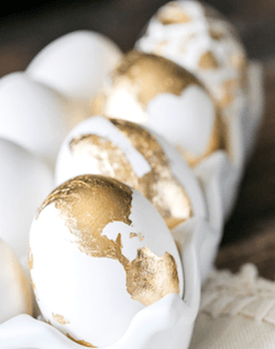 Gold Leaf Eggs