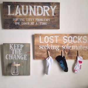 Rustic Laundry Wall home Decor