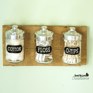 hanging mason jar Bathroom Organizer