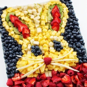 Bunny Head shaped Fresh Fruit Platter