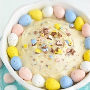Cadbury Mini Eggs Cheesecake Dip