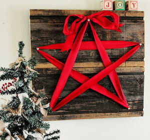 Christmas Star Wood Sign