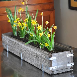 Rustic Wood Planter home decor idea