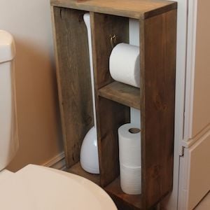 Wood DIY Side Vanity Storage Unit 