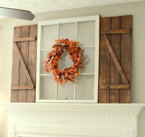 Pallet Barn Door Mantel