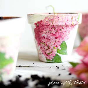 decorative napkins decoupage pot