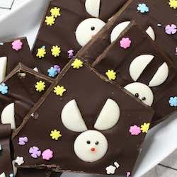 Super Easy Bunny Chocolate Bark