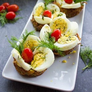 Easter Egg Tart Potato Nest Bites