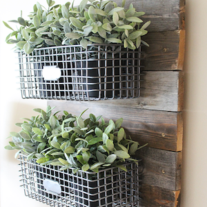 rustic Hanging Wire Baskets home decor idea