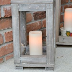 DIY Wood Farmhouse Lantern decor