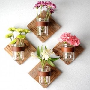 DIY Rustic Mason Jar Scones wall home decor