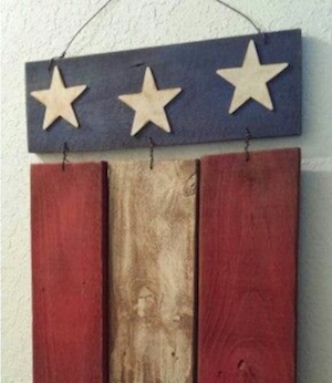 Rustic Flag Pallet Wood Project