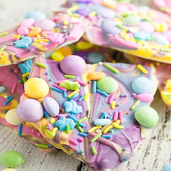 White Chocolate Easter Bark with easter Sprinkles