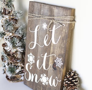 Rustic Christmas Woodland Sign