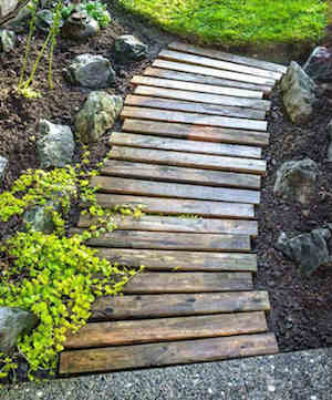 Pallet wood Walkway project