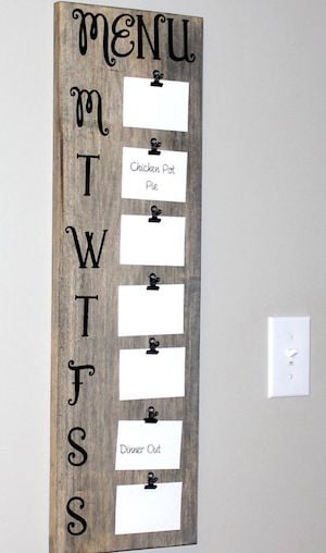 Rustic Farmhouse Menu Board wall decor