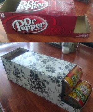 soda carton Canned Food Storage Idea