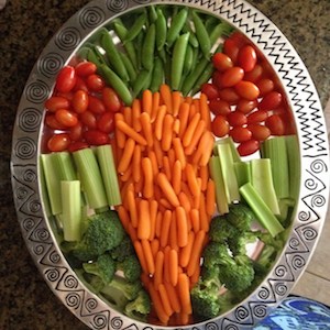 Carrot shaped Veggie Tray easter Appetizer