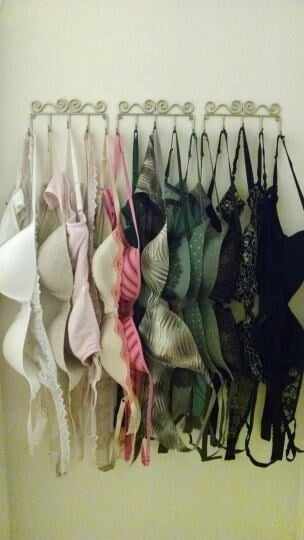 Bras on Hangers using shower curtain rings