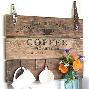 farmhouse Coffee Plank kitchen Sign