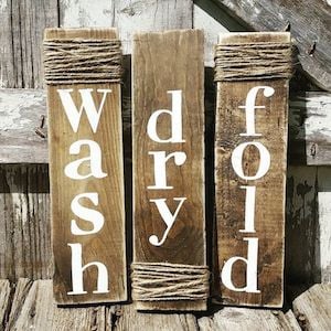 Rustic home decor Laundry Wall Signs