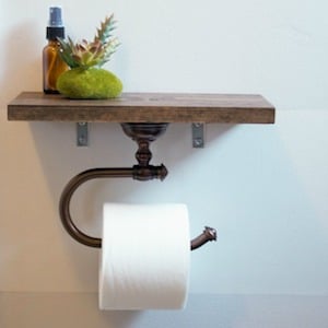 Toilet Paper Holder and Shelf 