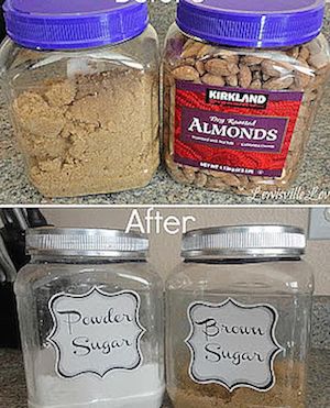 Repurposed Storage Jars for Dry Goods