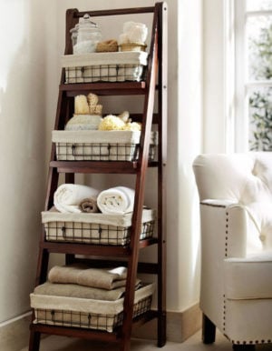 bathroom Ladder Storage