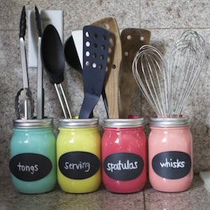 Mason Jar Kitchen Utensil Holders