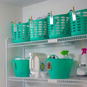 Dollar Store Laundry Room Organization • Neat House. Sweet Home®