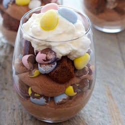 Cadbury Mini Eggs Brownie Parfaits