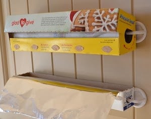 plastic wrap and wax paper Roll organization for the kitchen 
