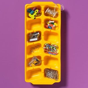 ice cube tray Office Supply Organization idea