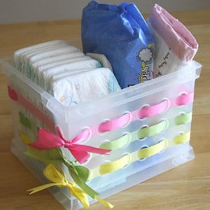 Plastic Container with Ribbon