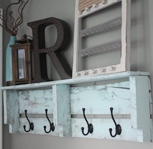 Pallet Coat Rack coastal decorating idea