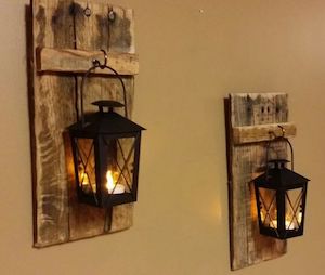 Pallet Lantern rustic wall art home decor idea