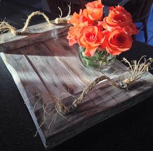  Pallet Tray with Rope Handles