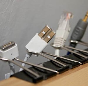 Binder Clip Cable Organizer