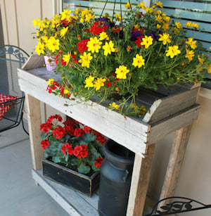 wood pallet Potting Table project