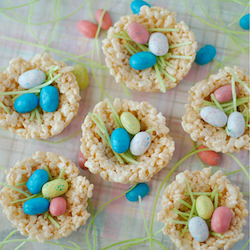 Easter Rice Krispie Treat Nests