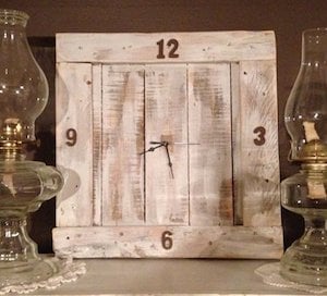 Pallet Wall Clock rustic home decor