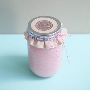 pink mason jar candle