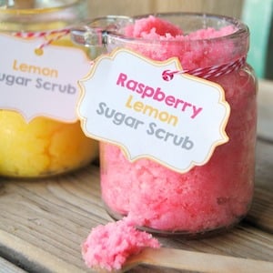5 Minute Raspberry Sugar Scrub mother’s day gift