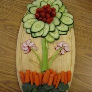 Flower Veggie Platter Appetizer