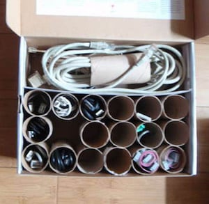 office Toilet Paper Roll Cord organization