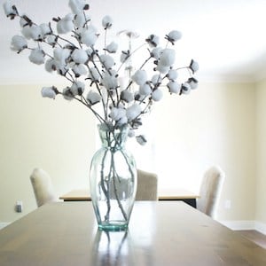 Farmhouse DIY Cotton Stems decor idea