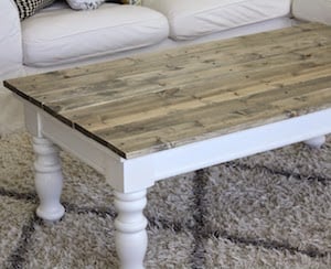 DIY Farmhouse Coffee Table 