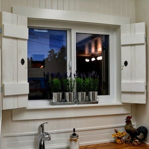 DIY Farmhouse Shutters for Window